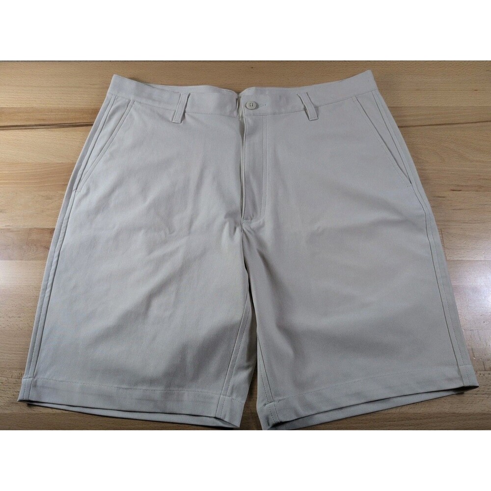 FootJoy Shorts Mens 35 Beige Golf Lightweight Performance Stretch Logo